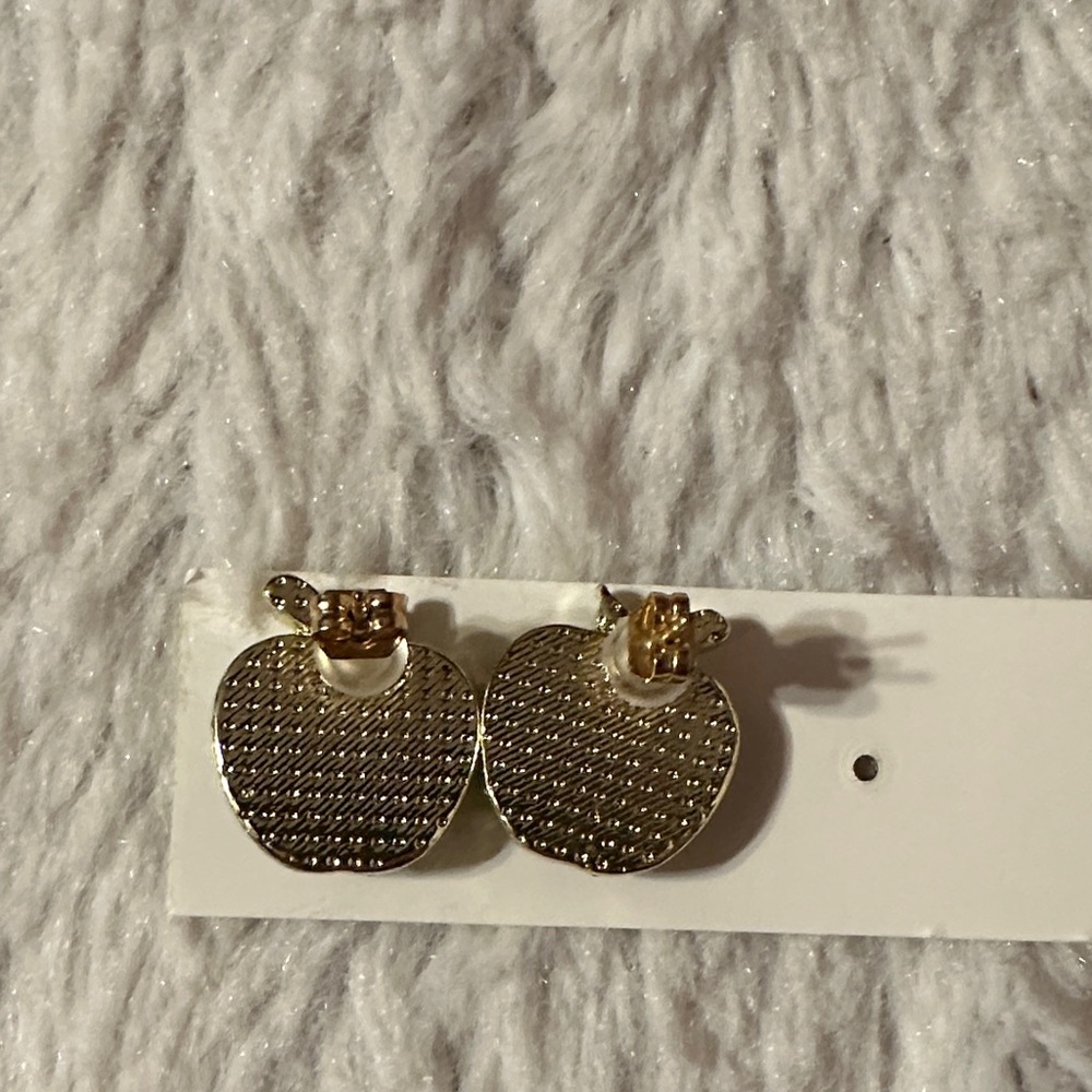 Green Apple Earrings - Picture 2 of 2